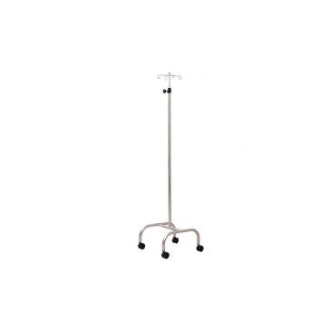 SUPORTE DE SORO INOX REGULÁVEL COM RODA